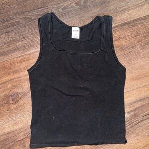 PINK Victoria's Secret Fitted Black Tank Top